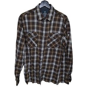 Kuhl Dillingr Flannel Button Down Shirt Mens Large